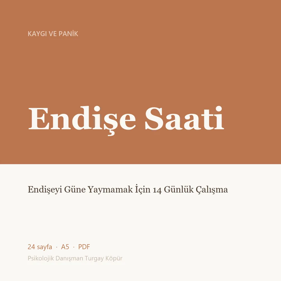 Endişe Saati — kapak